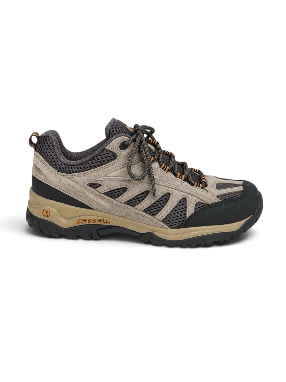Merrell Mesa Ventilator Hiking Trail Shoes Outdoor Taupe Gray Leather 8.5